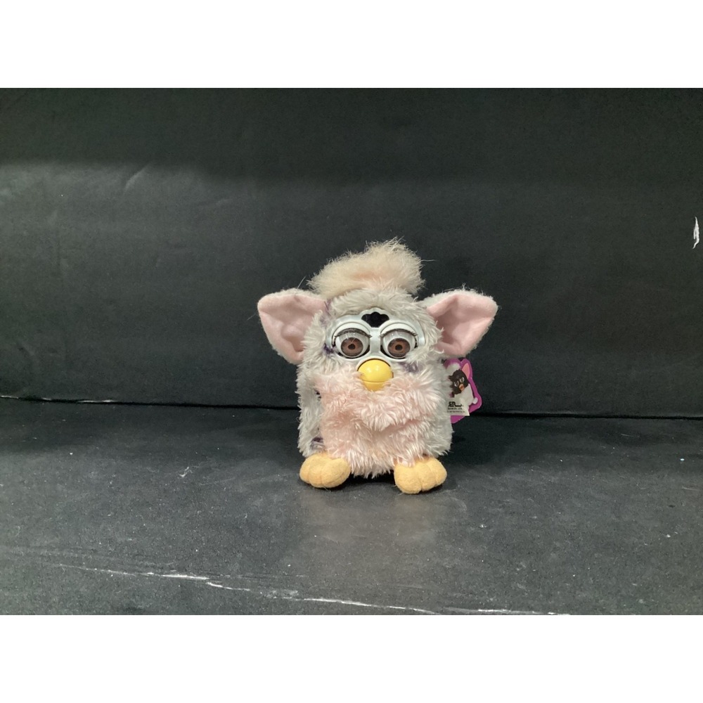 FURBY 1998 Gray & Pink Snow Leopard Model Tiger Electronics As Is*